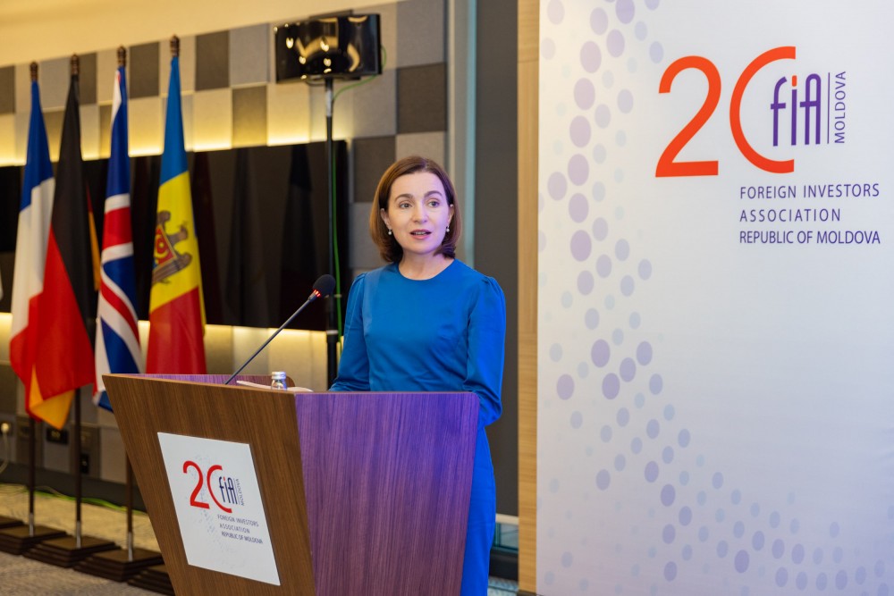 Maia Sandu către oamenii de afaceri străini: „Vom face Republica Moldova și mai atractivă pentru investitori - vechi și noi deopotrivă”